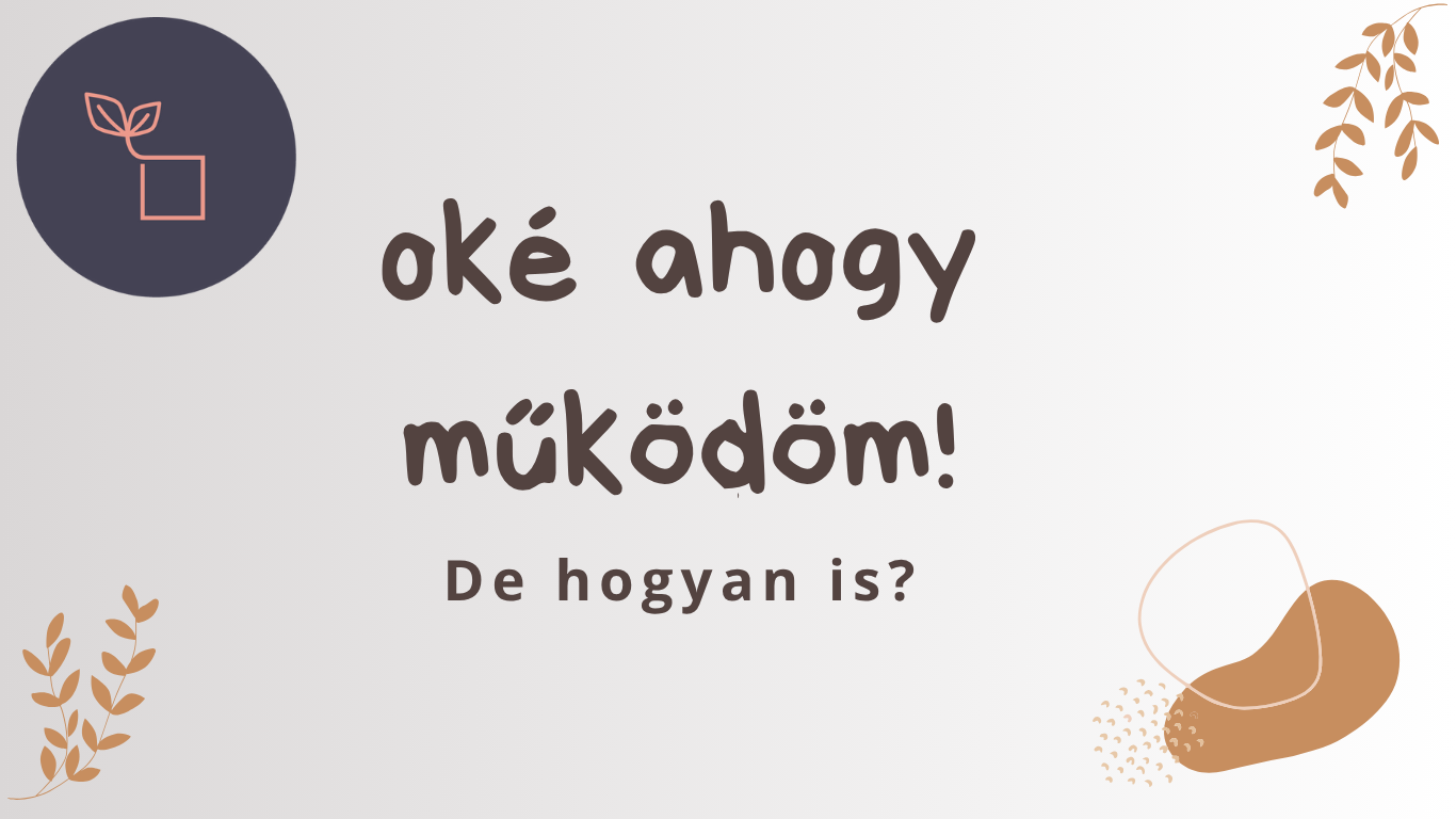 oké, ahogy működöm! De hogyan is?